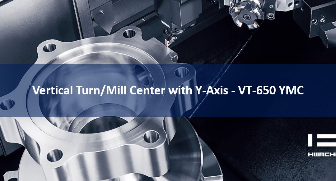 Vertical-TurnMill-Center-with-Y-Axis-VT-650-YMC - Challenge : Your Vertical Turning Center with two or three axes has limitations to perform non radial operations, milling like pockets or T-slots or drilling off-center on cylindrical surfaces. Basically, your VTL turn/mill can’t cut all required features of workpieces. You can’t mill flat surfaces on a cylindrical part. Your turned part needs to be transferred to another CNC machining center for off-centre milling/drilling operations.